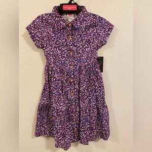 (NWT) VINCE CAMUTO Purple and Pink Dress. Size 7 (girls)